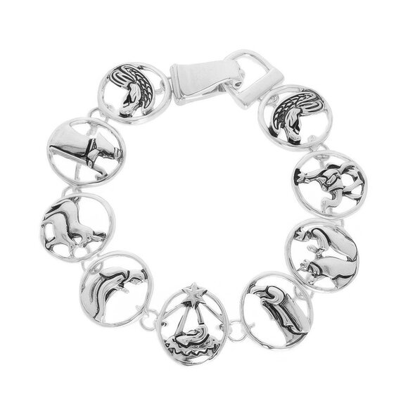 Faith Nativity Theme Charm Link Magnetic Bracelet - Picture 2 of 2